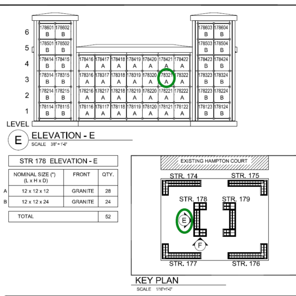 Valley View Cemetery Surrey BC Single Above-Ground Niche for Sale – Hampton Court – $8,000