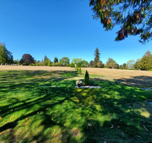 South-Facing Upright Monument Double Depth Burial Plot