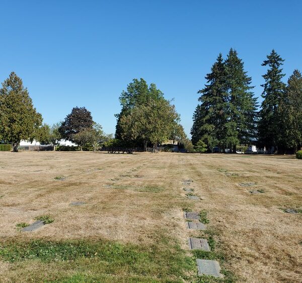 South-Facing Upright Monument Double Depth Burial Plot