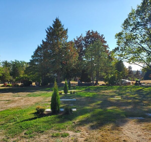 South-Facing Upright Monument Double Depth Burial Plot