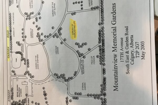 Mountain View Memorial Gardens – Garden of Everlasting Life – Two Burial Plots – Lot 484 A3-4 – Calgary, AB