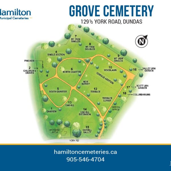 Rare Family Estate Lot for Sale – Grove Cemetery, Dundas, Ontario