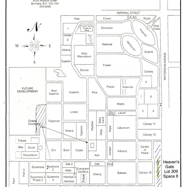 Ocean View Burial Park Double Depth Burial Plot for Sale